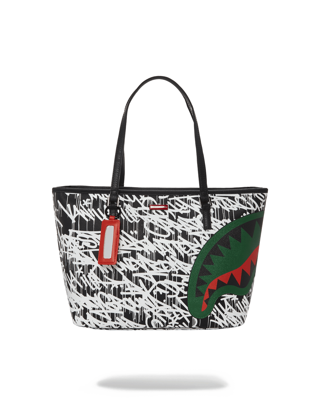 Close-up of the Sprayground Night Night tote bag showcasing its vegan leather texture.