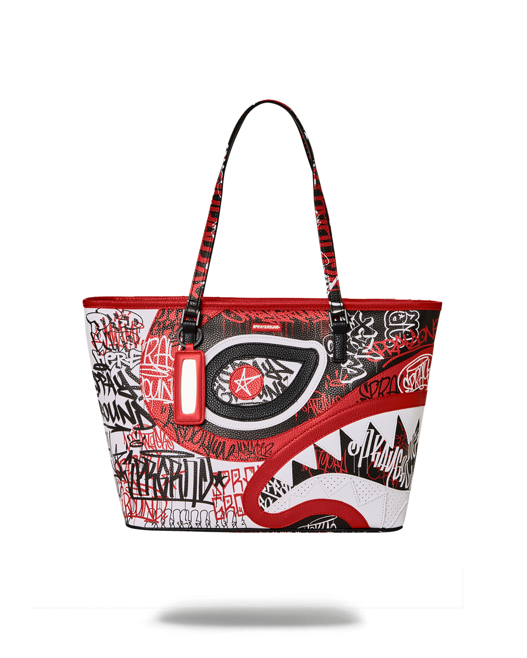 Goyard tote bag with Mysterious Mastermind print in vegan leather, front view