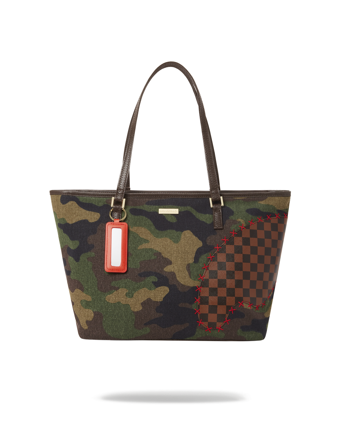Sprayground Shark Tote Bag front view with printed design