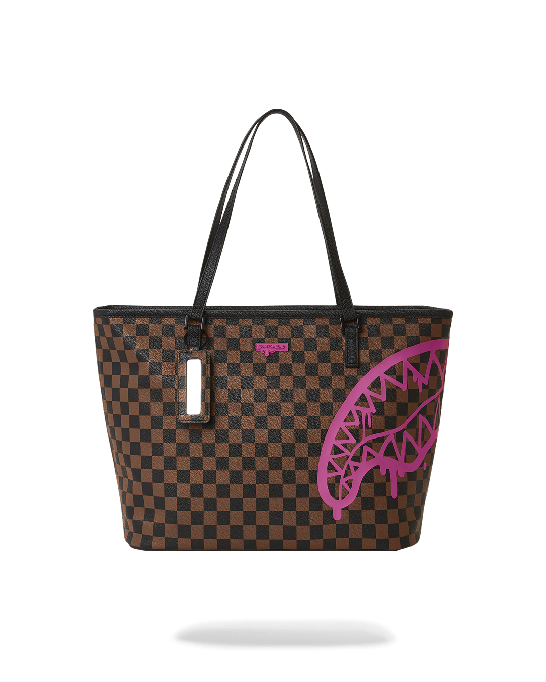 Sprayground vegan leather tote bag with printed design, ideal for stylish travel