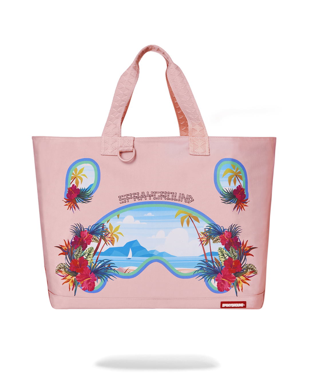 BORA BORA SHARK ISLAND VILLA beach tote shoulder bag on the beach