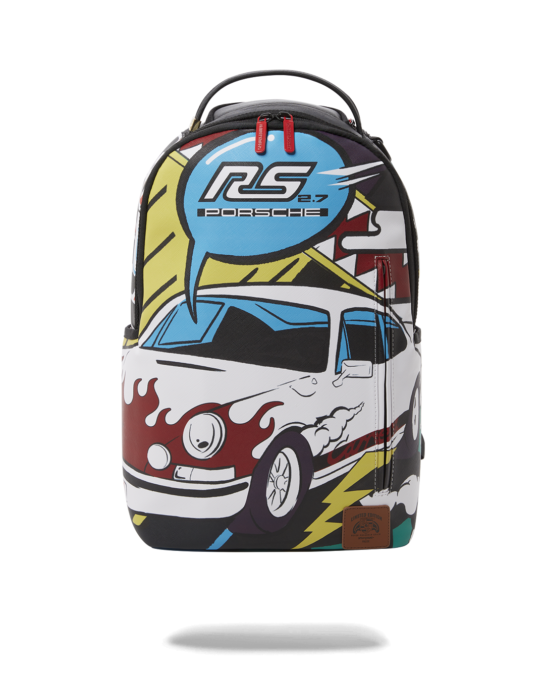 Porsche backpack with comic design and ergonomic back padding