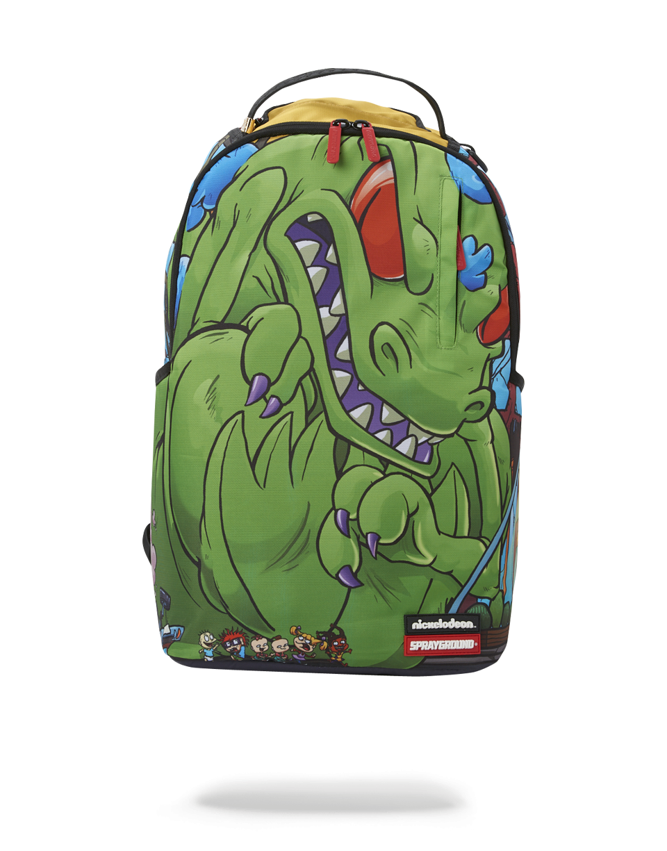 Front view of the Rugrats Sprayground Backpack with vibrant colors.